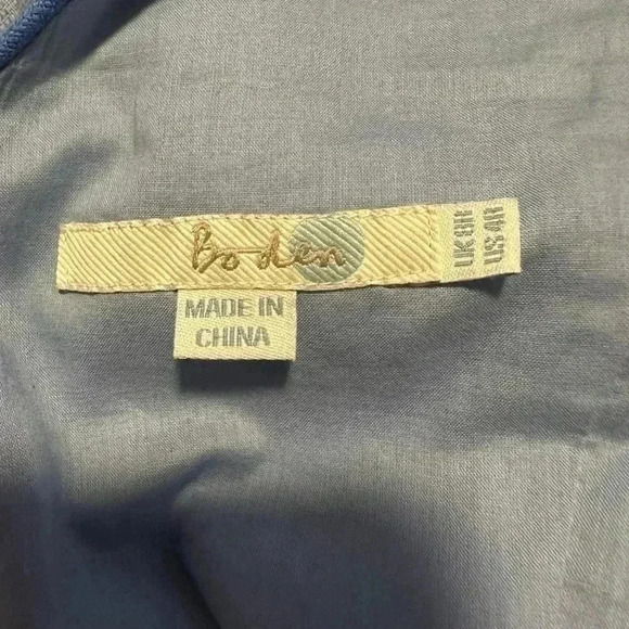 Stunning BODEN Blue Embroidered
Fruity Fun Dress 100% Cotton W/Pockets Size 4R - Picture 9 of 12